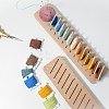Wood Bobbin Rack for Embroidery Floss PW-WG72335-01-4