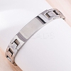 201 Stainless Steel Watch Band Chain Bracelets BJEW-B078-175P-4