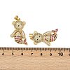 Brass Micro Pave Cubic Zirconia Pendants KK-S526-34G-3