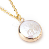 Plated Natural Baroque Pearl Keshi Pearl Beads Necklaces NJEW-JN02218-2