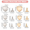 180Pcs 6 Styles Iron Rivets IFIN-CA0001-65-2