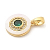 Brass Micro Pave Cubic Zirconia Pendents KK-M303-02G-02-2