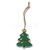 3Pcs 3 Styles Printed Wood Pendant Decoration HJEW-JM02183-4