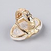 Natural Quartz Crystal Stretch Finger Rings RJEW-N055-01F-3