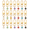 21Pcs 7 Colors Alloy Enamel Pendant Decorations HJEW-GA00037-1
