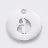 Non-Tarnish 304 Stainless Steel Pendants STAS-F233-06-P-2