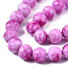 Opaque Baking Painted Crackle Glass Beads Strands EGLA-S174-33E-3