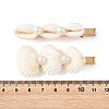 4Pcs 4 Styles Natural Shell Alligator Hair Clips PHAR-TA000002-4