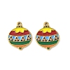 304 Stainless Steel Enamel Pendants STAS-L300-012G-38-1