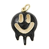 Halloween Theme Brass Enamel Pendants KK-L248-01G-02-1