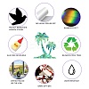 2PCS 2 Styles PVC Stickers Dazzling Color Window Stickers 3D Laser Clouds And Summer Style Shapes Electrostatic Glass Window Stickers JX836A-5