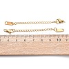 304 Stainless Steel Chain Extender with Oval Charms STAS-G383-09G-3