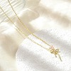 Brass Micro Pave Cubic Zirconia Pendant Necklaces NJEW-S441-03C-G-3