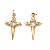 304 Stainless Steel with Clear Cubic Zirconia Pendants STAS-G364-01G-1