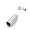Tarnish Resistant Smooth 304 Stainless Steel Column Magnetic Clasps with Glue-in Ends STAS-E089-12D-1