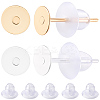 200Pcs 2 Colors 304 Stainless Steel Stud Earring Findings STAS-BBC0009-92C-1