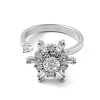 Snowflake Rotatable Open Cuff Rings for Women LS-RJEW-S402-11P-2