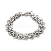 304 Stainless Steel Oval Link Chain Bracelets BJEW-G759-03P-2