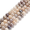 Electroplated Natural Violet Strawberry Quartz Round Beads Strands G-L598-A06-01-1