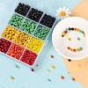 240Pcs Round & Flat Round Synthetic Turquoise Beads and 4 Styles Glass Seed Beads DIY-LS0003-09-5