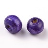 Dyed Natural Wood Beads WOOD-Q006-6mm-12-LF-1