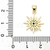 Brass Micro Pave Cubic Zirconia Pendants KK-A282-23G-3