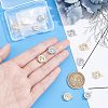 12Pcs 2 Colors 304 Stainless Steel Clear Cubic Zirconia Connector Charms STAS-UN0037-33-3