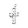 Rack Plating Brass Clear Cubic Zirconia Pendants X-KK-M293-13P-1