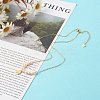 Oval with Virgin Mary & Natural Pearl Beads Pendant Necklaces NJEW-JN03625-01-3