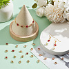 30Pcs 3 Colors Eco-Friendly Brass Glass Connector Charms KK-AR0003-99-4