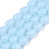 Imitation Jade Glass Beads Strands X-GLAA-R217-05-B02-1