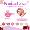 30Pcs 6 Colors Valentine's Day Opaque Acrylic Pendants SACR-BT0001-03-4