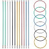 36Pcs 6 Colors Rubber Cover Stainless Steel Wire Cable Keychains FIND-SC0013-71B-1