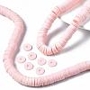 Flat Round Handmade Polymer Clay Beads CLAY-R067-10mm-27-2