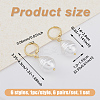 6 Pair 6 Style Natural Pearl Dangle Leverback Earrings EJEW-AN0003-56-2