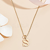 1pc 304 Stainless Steel Letter Pendant Necklaces NJEW-LP0001-38S-G-3