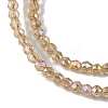 Transparent Electroplate Glass Beads Strands EGLA-H107-01A-AB02-3