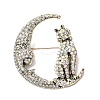 Alloy Rhinestpne Kilt Pins for Backpack Clothes LS-JEWB-L024-04AG-1