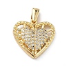 Brass Micro Pave Cubic Zirconia Openable Pendants KK-Z143-04G-04-1