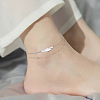 Feather 201 Stainless Steel Link Double Layer Anklets for Women FS-WGD6197-03-2