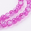 Crackle Glass Beads Strands X-CCG-Q002-6mm-09-3
