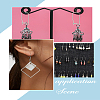 100Pcs 304 Stainless Steel Hoop Earrings Findings Kidney Ear Wires STAS-LP0001-95-4