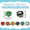 12Pcs 6 Colors Heart Acrylic with Plastic Ornament Accessories DIY-FG0006-56-2