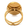 Oval with Sun Natural Tiger Eye Finger Rings RJEW-Q822-40G-01-3