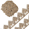 5 Yards Polyester & ABS Plastic Imitation Pearl Lace Ribbon OCOR-GF0004-92A-1