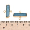 Dyed Natural White Jade Connector Charms G-N344-05A-3