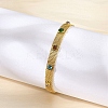304 Stainless Steel Mesh Chain Bracelets for Women BJEW-P348-01E-G-3