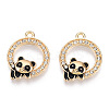 Alloy Enamel Pendants ENAM-T013-10KC-2