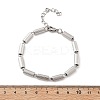 304 Stainless Steel Column Link Chain Bracelets for Women BJEW-F488-50P-3