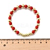ABS Imitation Pearl Round Beads Stretch Bracelets for Women BJEW-D317-12A-G-5